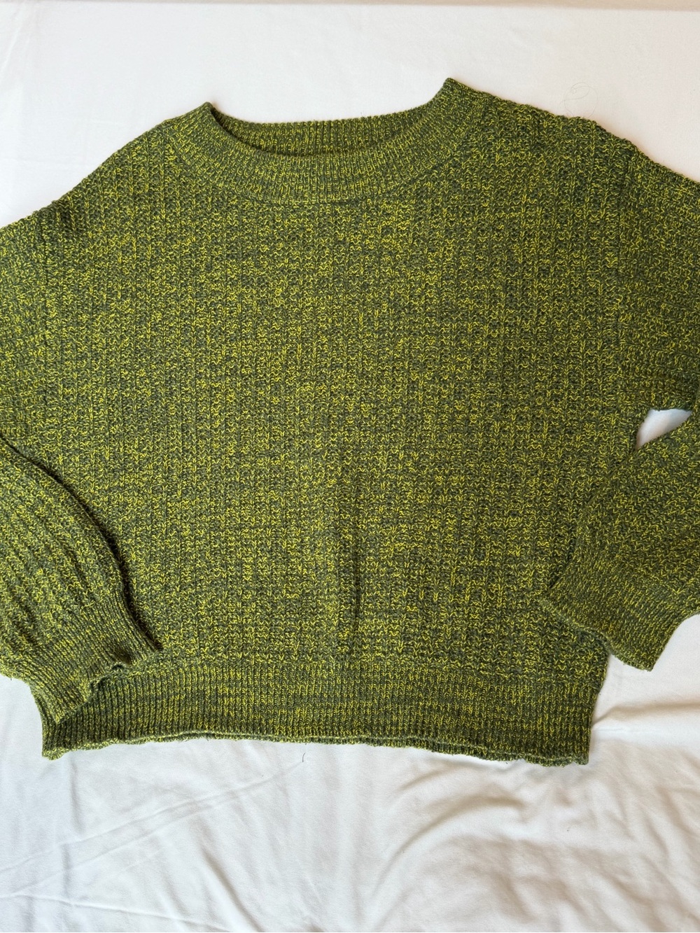Women’s Olive Green Crewneck Knit Sweater